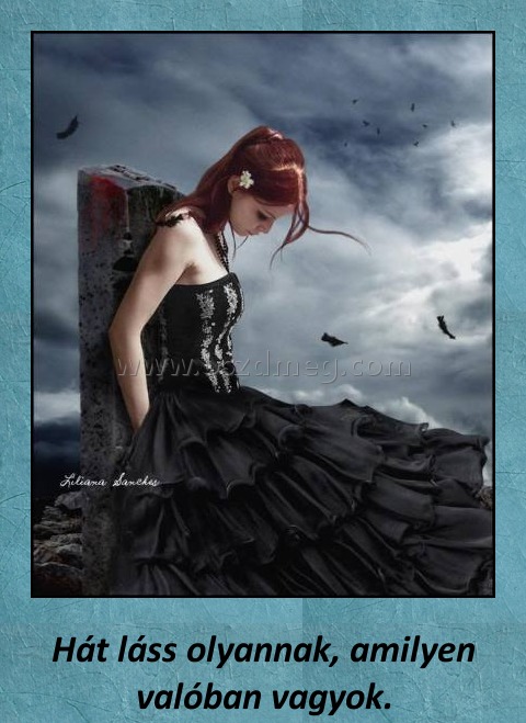 Hát láss olyannak
 
Hát láss olyannak, amilyen valóban vagyok.