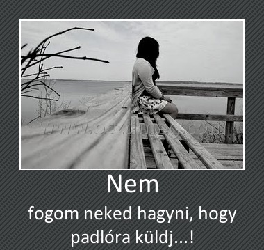 Nem
 
fogom neked hagyni, hogy padlóra küldj...!