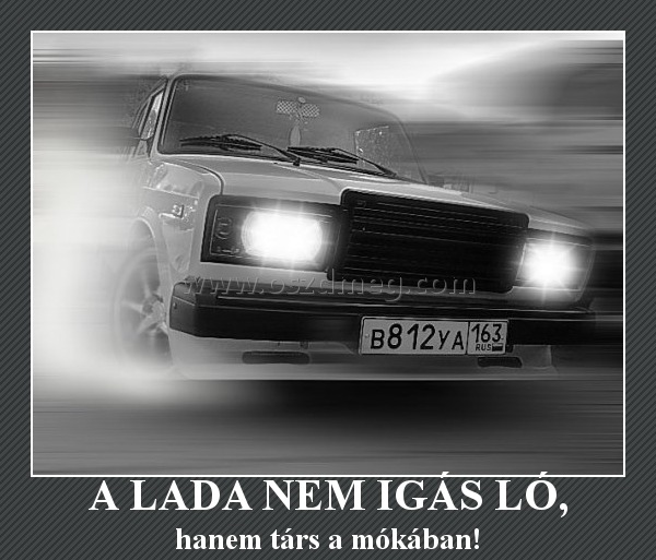 A LADA NEM IGÁS LÓ,
 
hanem társ a mókában!