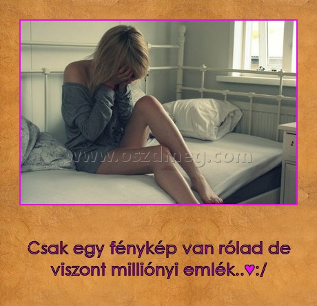 Csak egy fénykép van rólad de viszont milliónyi emlék
 
